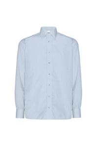 Chemise à col italien - Bleu