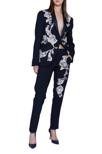Veste smoking avec inserts fleuris - Blu & Vaniglia