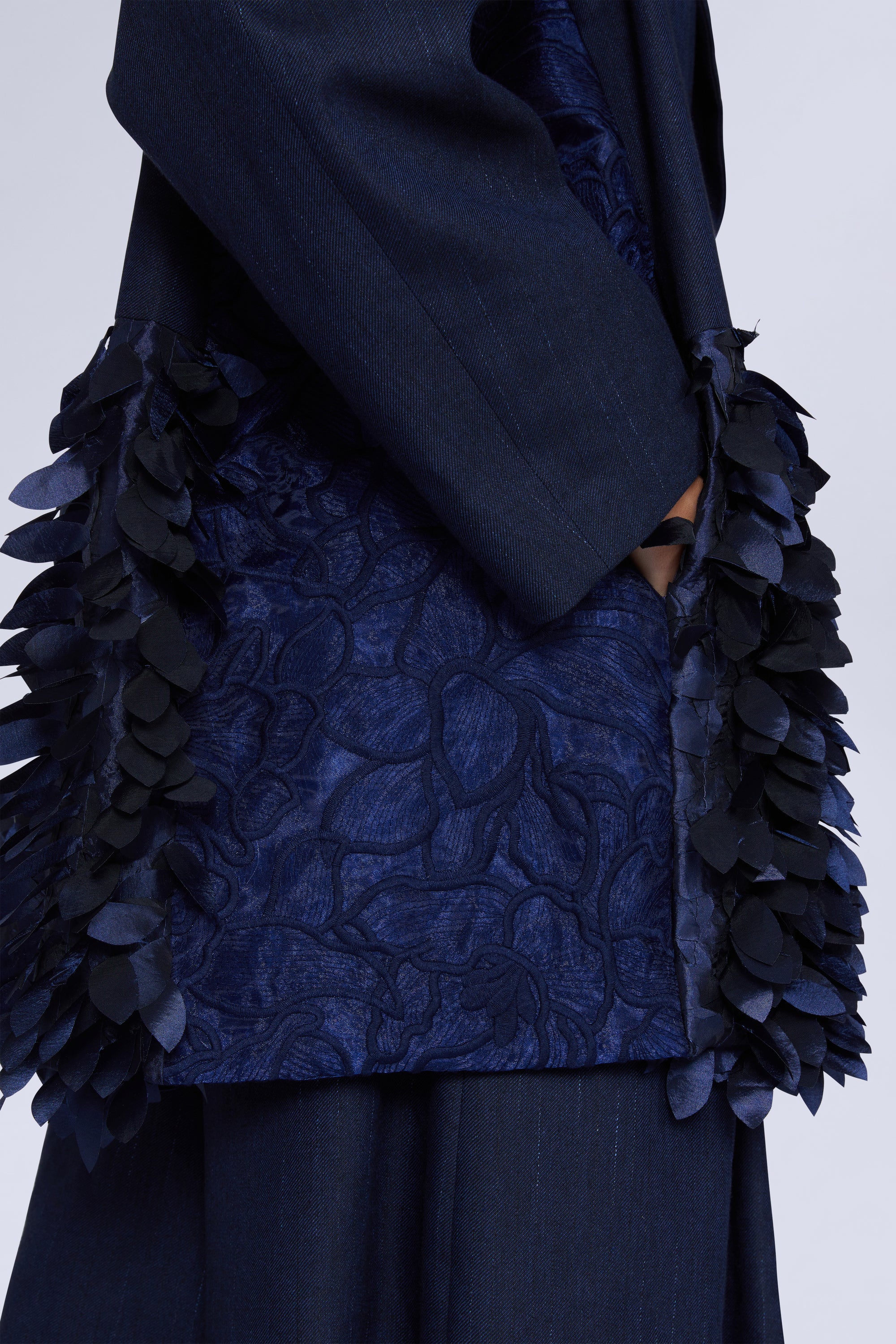 Veste à plumes en lin - Blu Cangiante