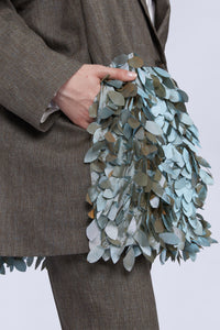Veste à plumes en lin - Marrone Fantasia