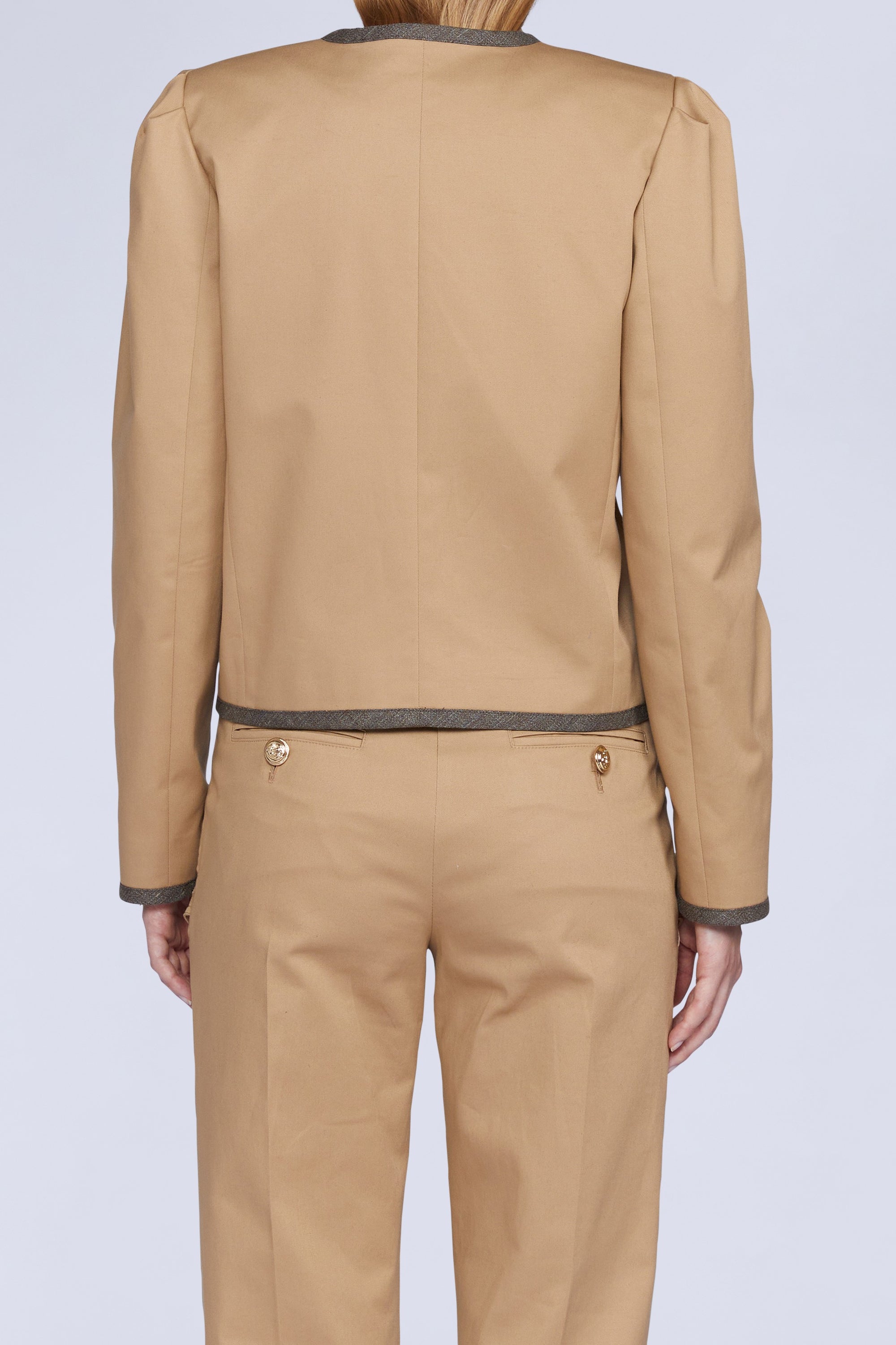Veste boxy avec détails - Beige