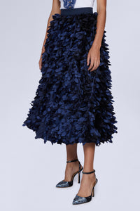 Jupe avec plumes - Blu Cangiante