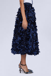 Jupe avec plumes - Blu Cangiante