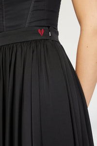 JUPE MIDI EN SOIE