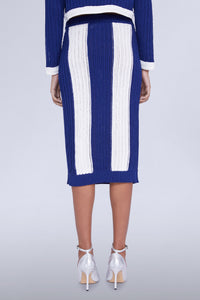 Jupe en tweed - Blu & Avorio