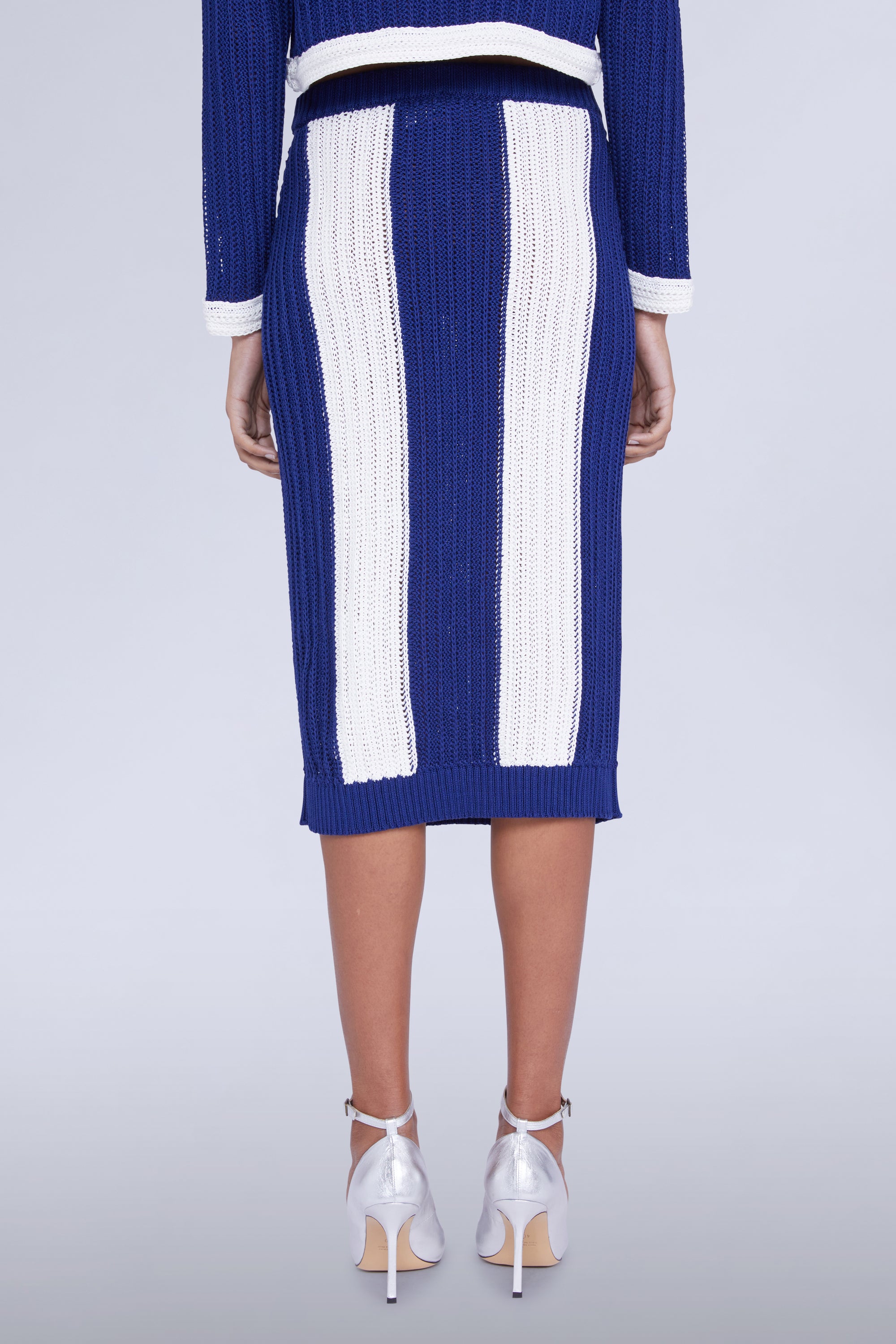 Jupe en tweed - Blu & Avorio