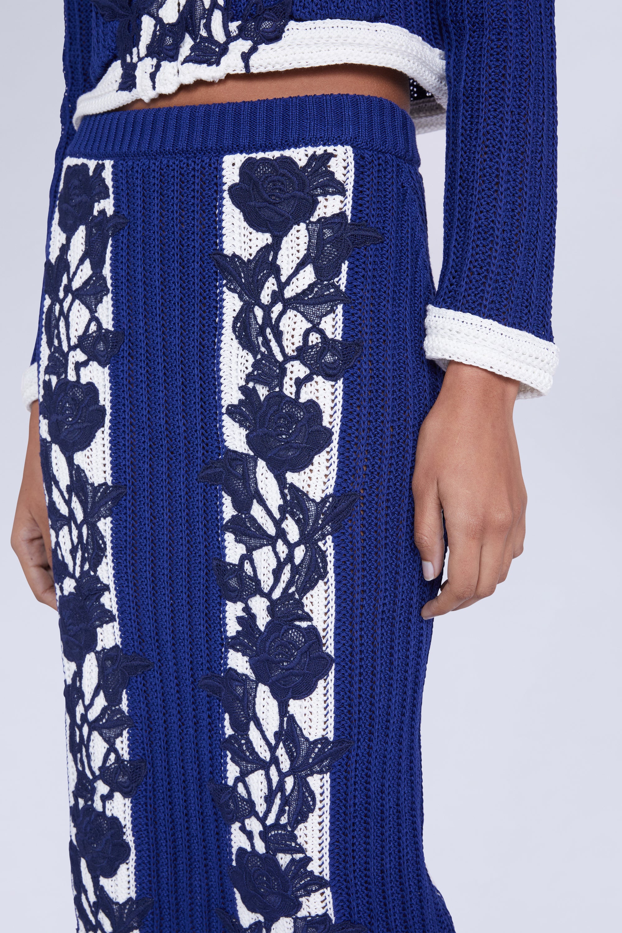 Jupe en tweed - Blu & Avorio