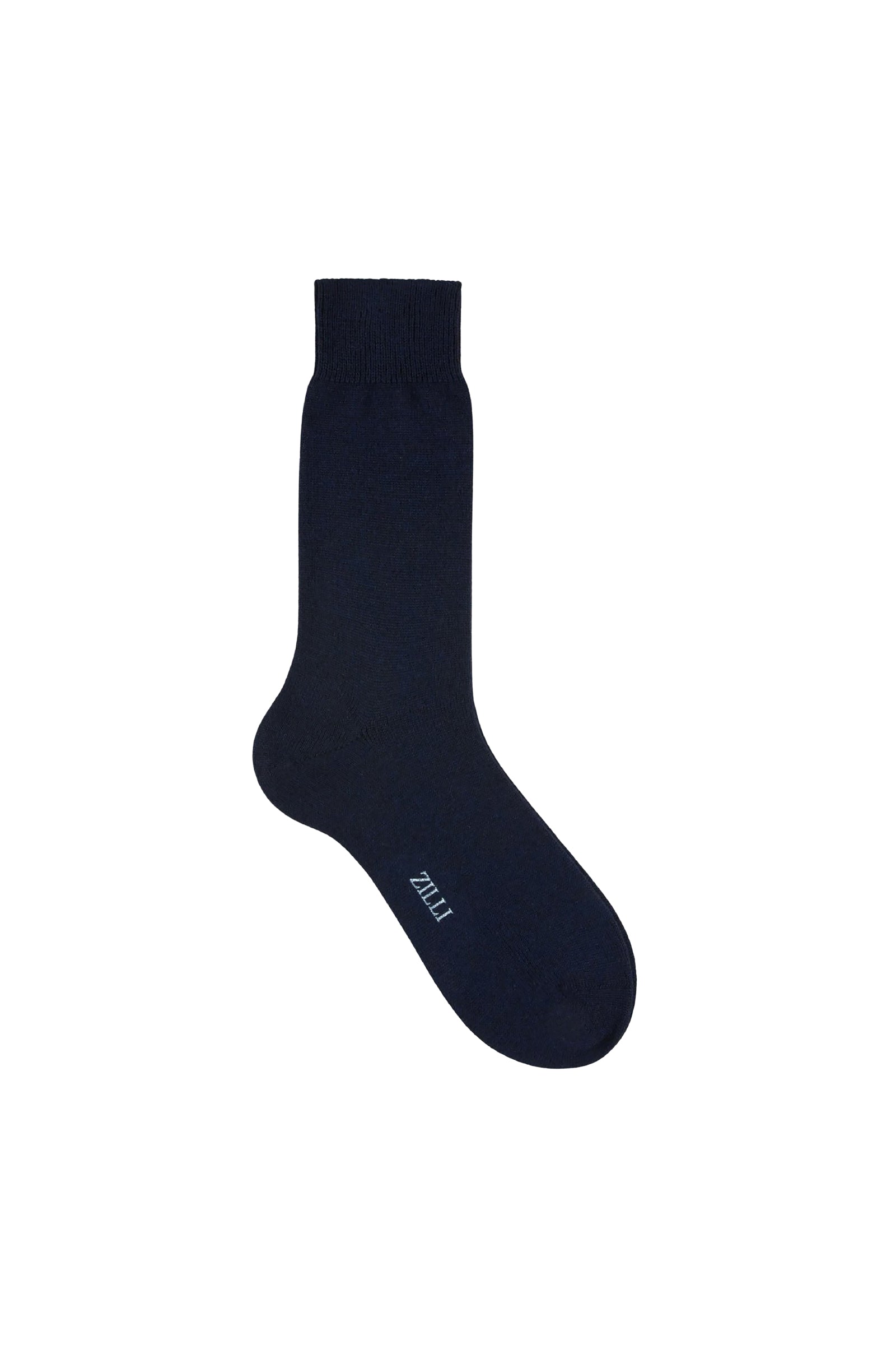Chaussettes à bord-côte côtelé en laine - Bleu