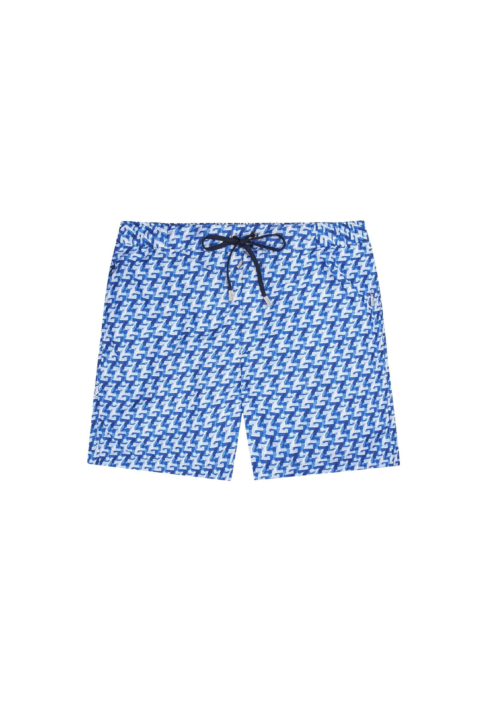 Geometric pattern swim shorts - Blue