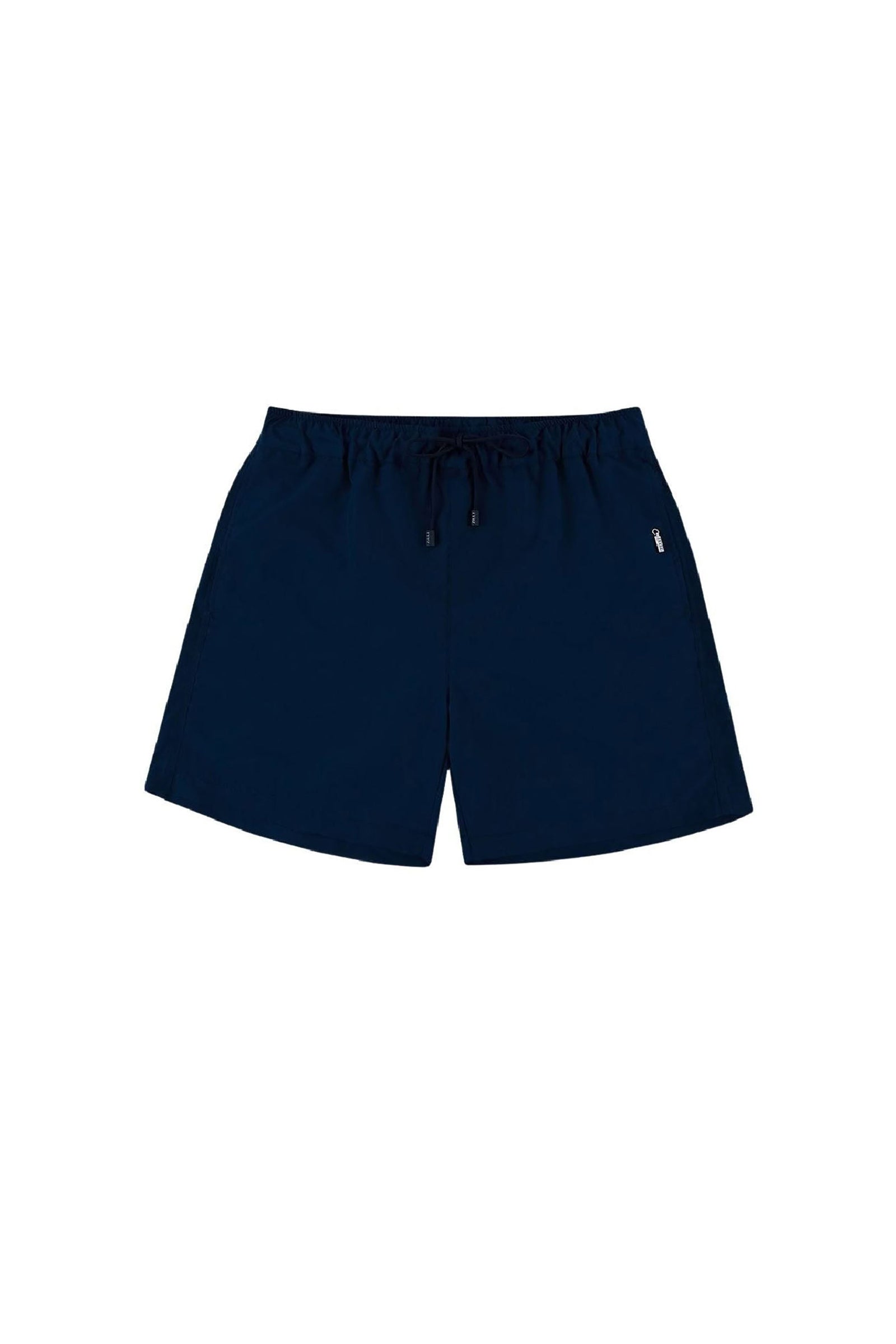 Short de bain à cordon de serrage satiné - Bleu