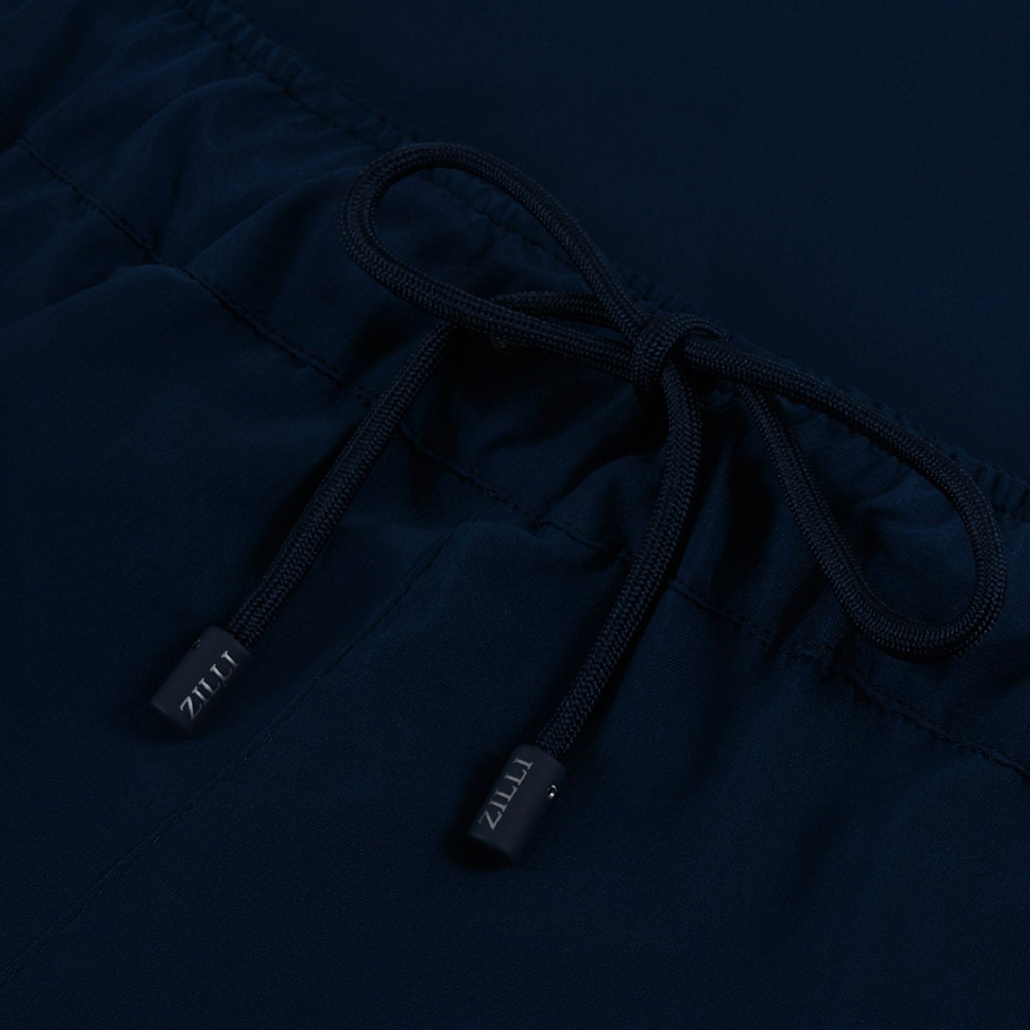 Short de bain à cordon de serrage satiné - Bleu