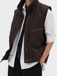 Veste sans manches à zip - Ebony