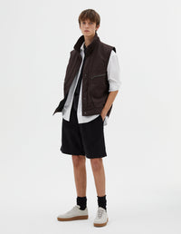 Gilet à poche zippée - Ebony
