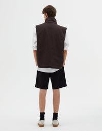 Gilet à poche zippée - Ebony