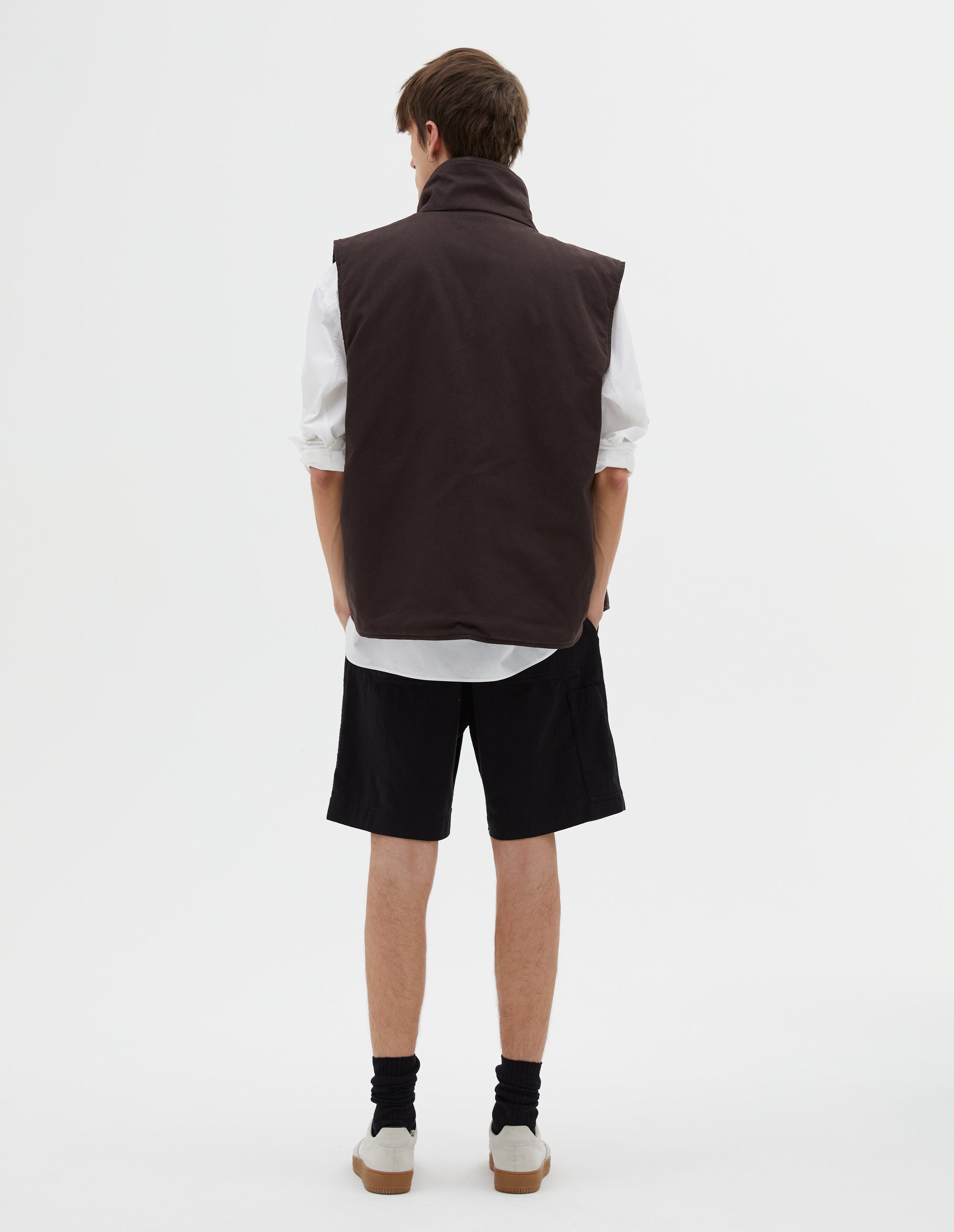 Gilet à poche zippée - Ebony