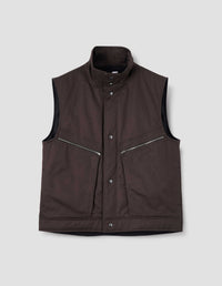 Gilet à poche zippée - Ebony