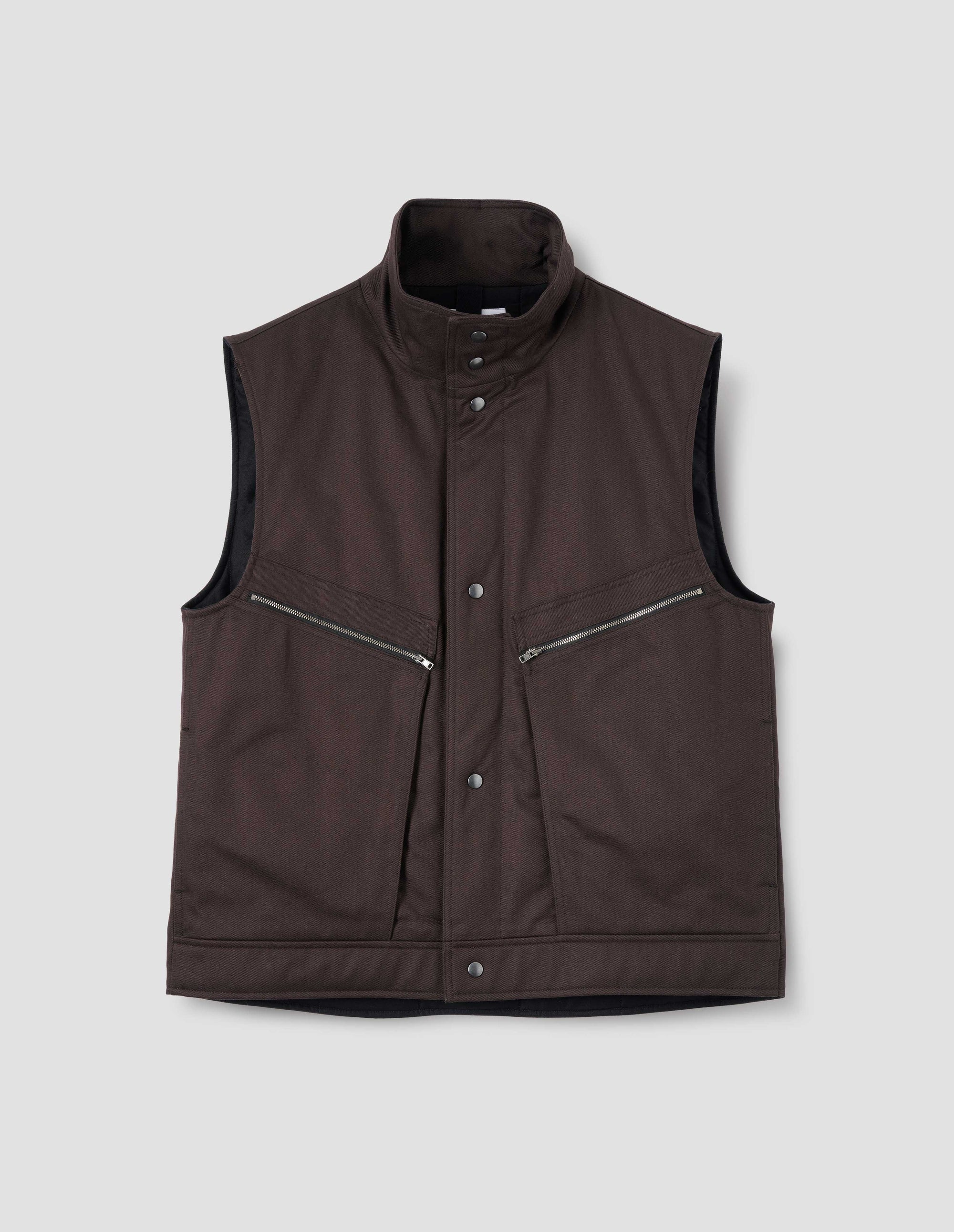 Gilet à poche zippée - Ebony