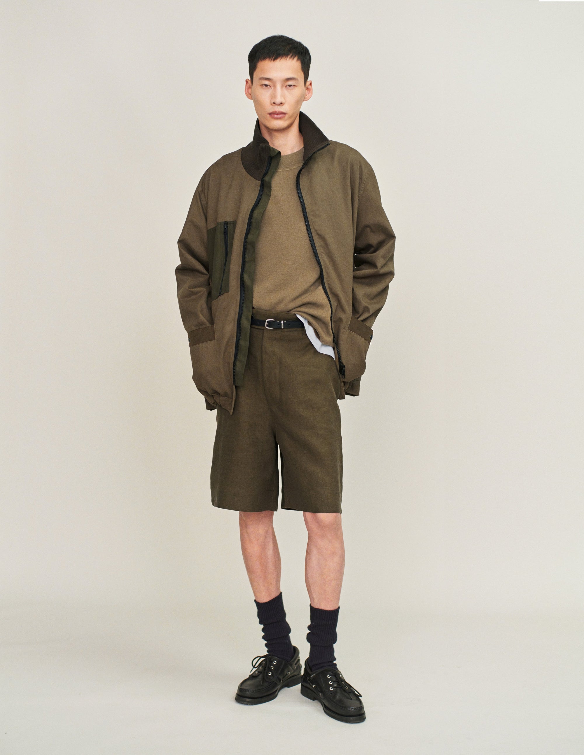Veste en maille côtelée - Green