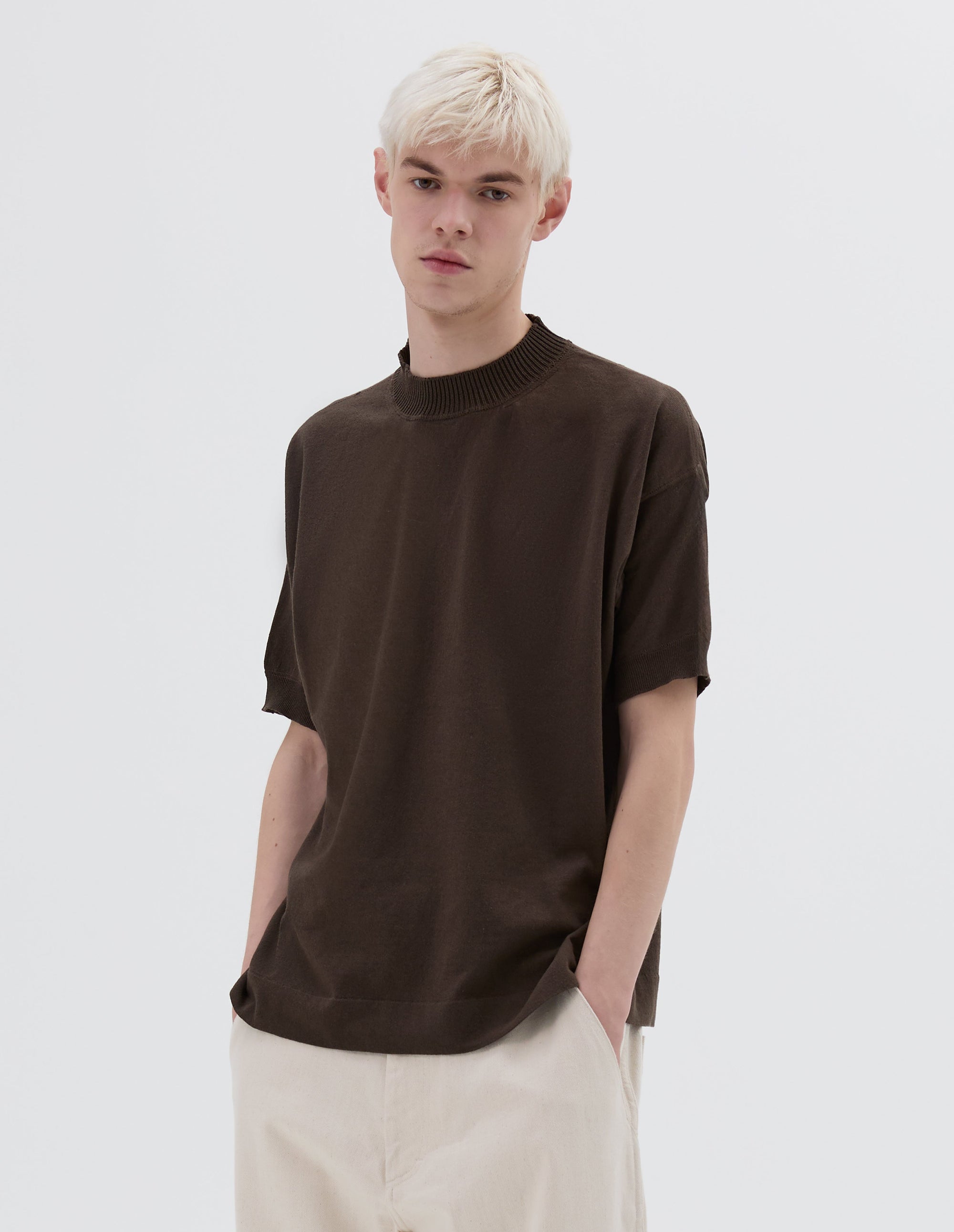 T-shirt en maille - Brown