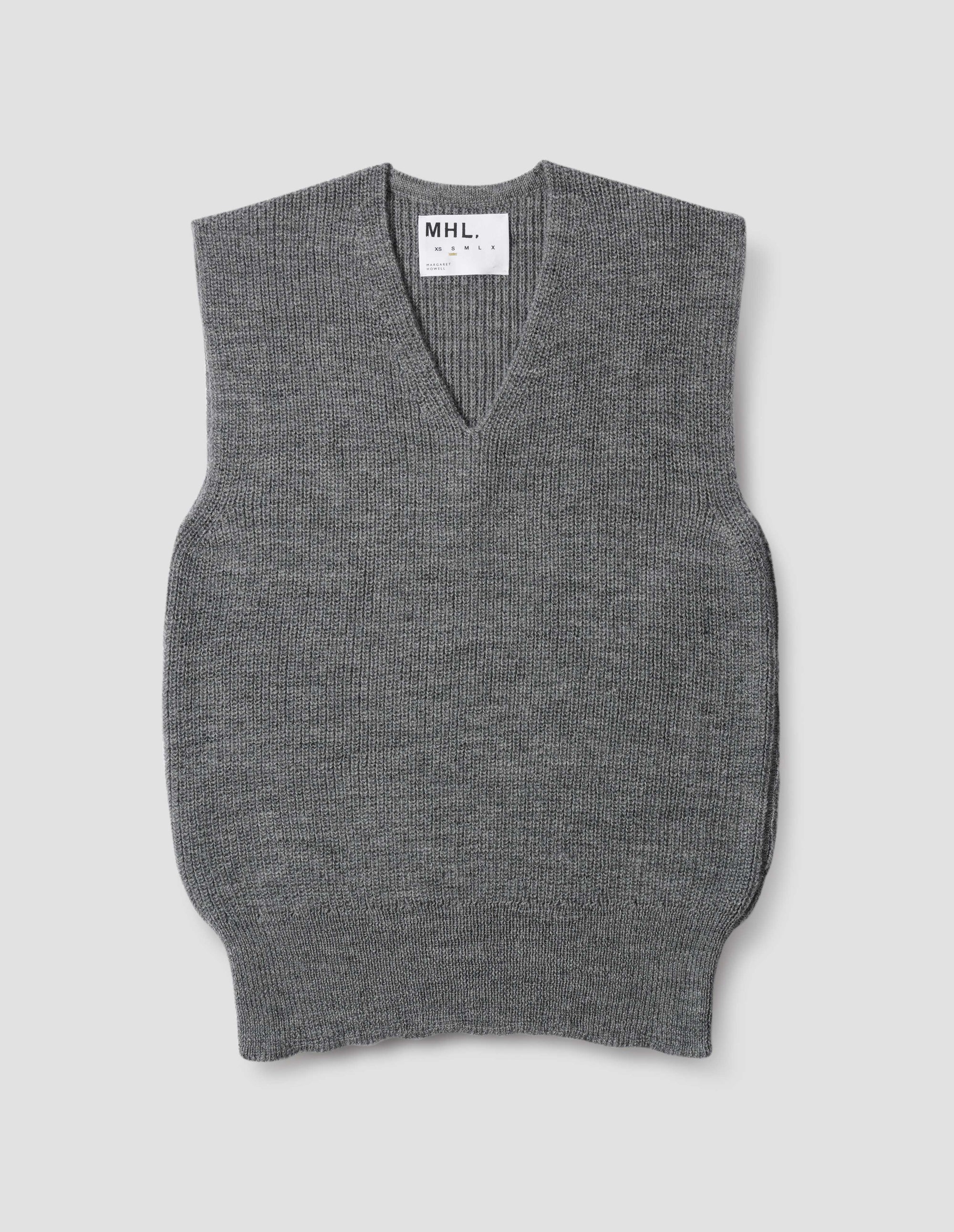 Débardeur en grosse maille côtelée - Grey