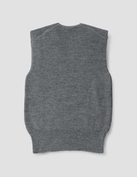 Débardeur en grosse maille côtelée - Grey