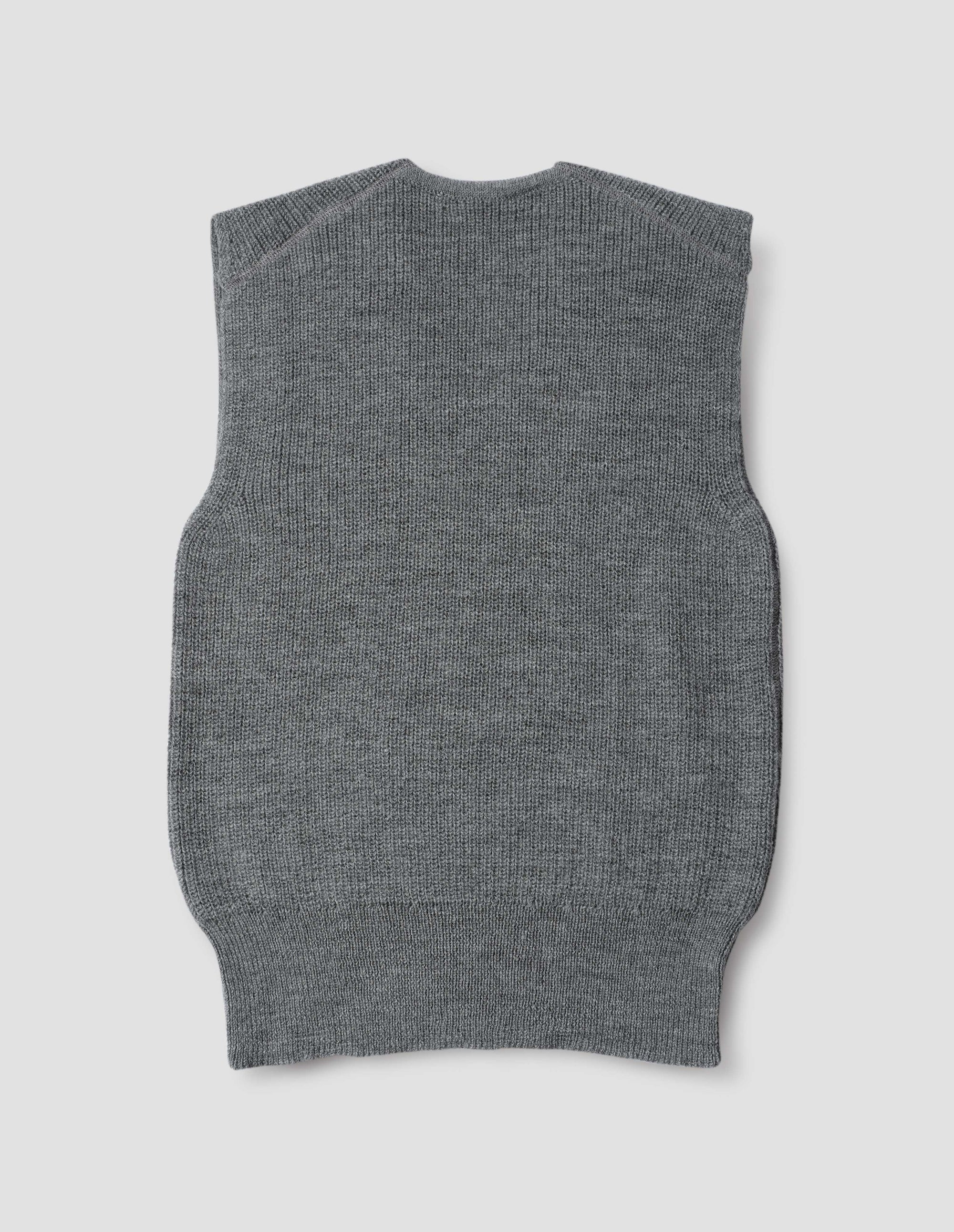 Débardeur en grosse maille côtelée - Grey