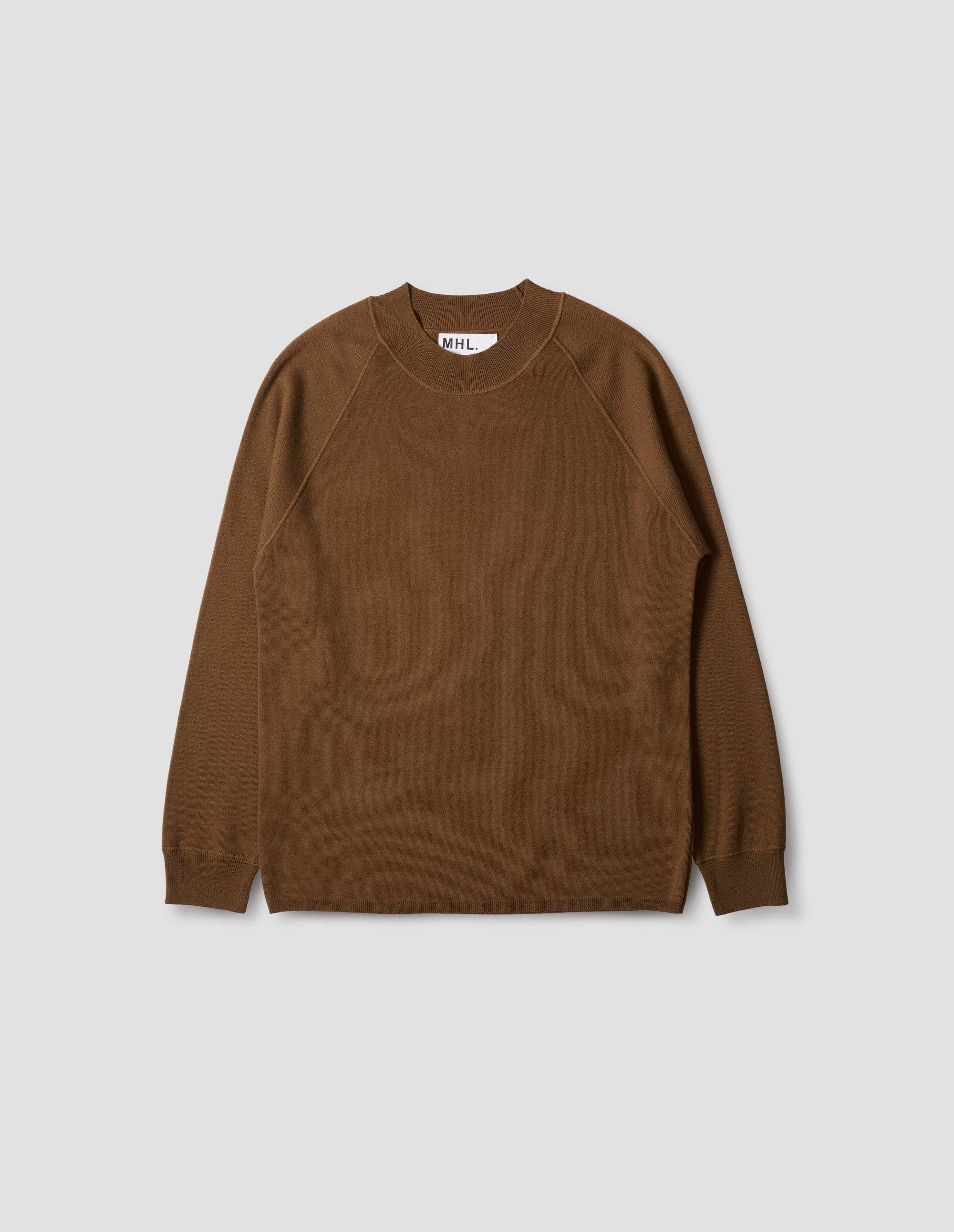 Sweat à col large - Brown & Orange