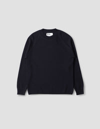 Sweat col rond à col large - Black & Navy
