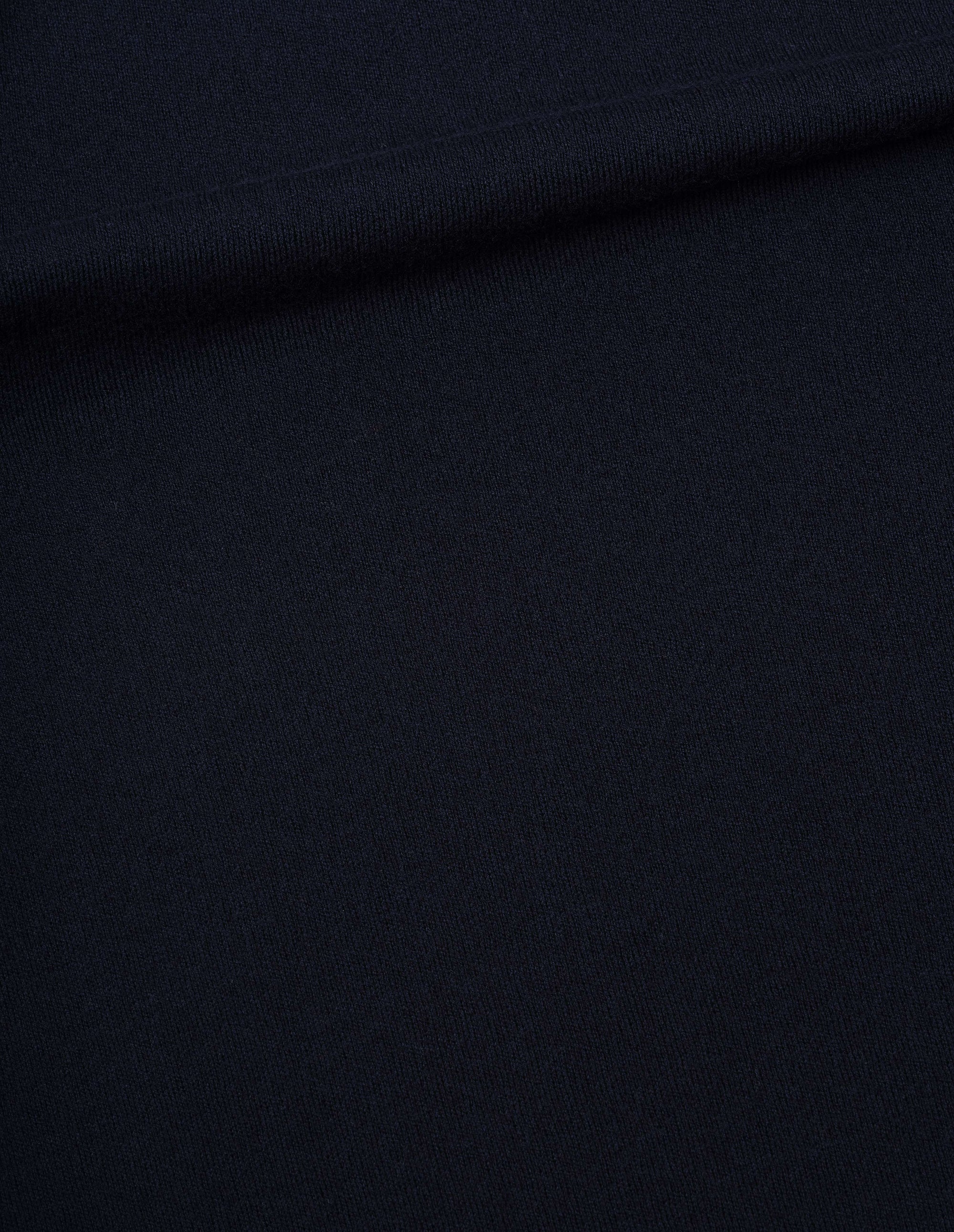 Sweat col rond à col large - Black & Navy