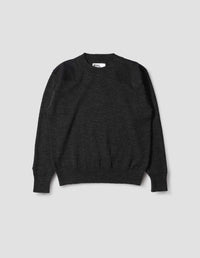 Sweat col rond avec empiècement tissé - Black & Gray