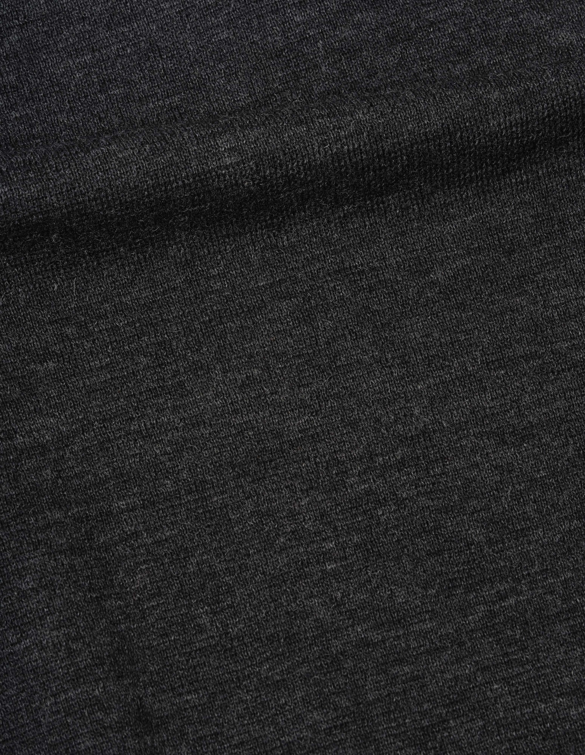 Sweat col rond avec empiècement tissé - Black & Gray