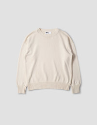 Pull col rond croisé - Beige