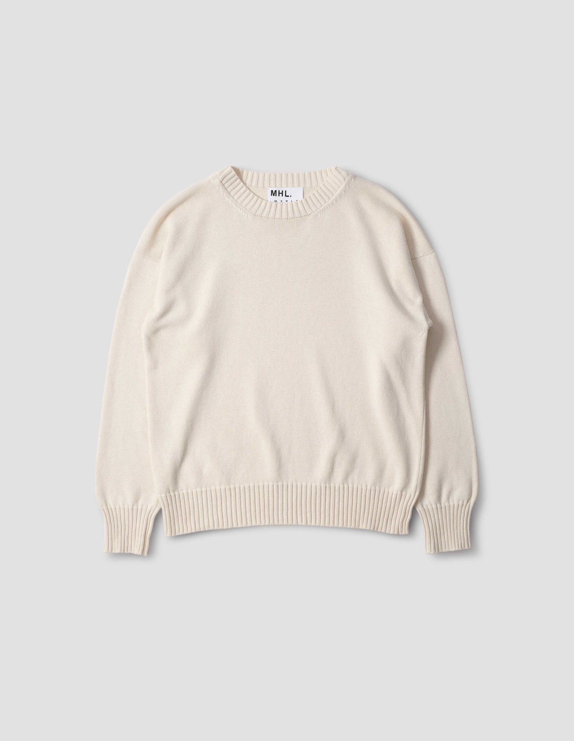 Pull col rond croisé - Beige