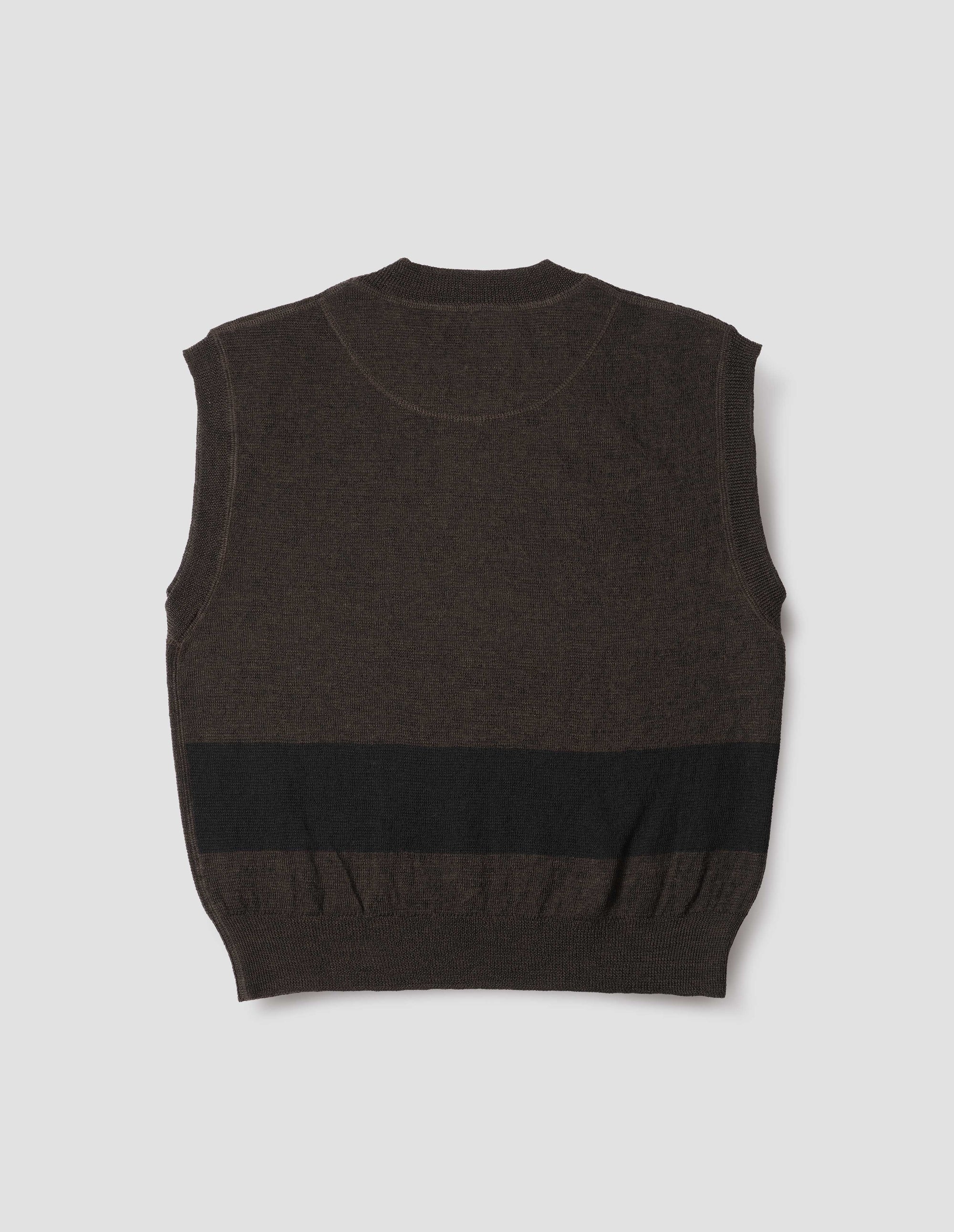 Débardeur à larges rayures - Black & Striped & Brown