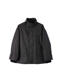 Manteau oversize à col montant - Black