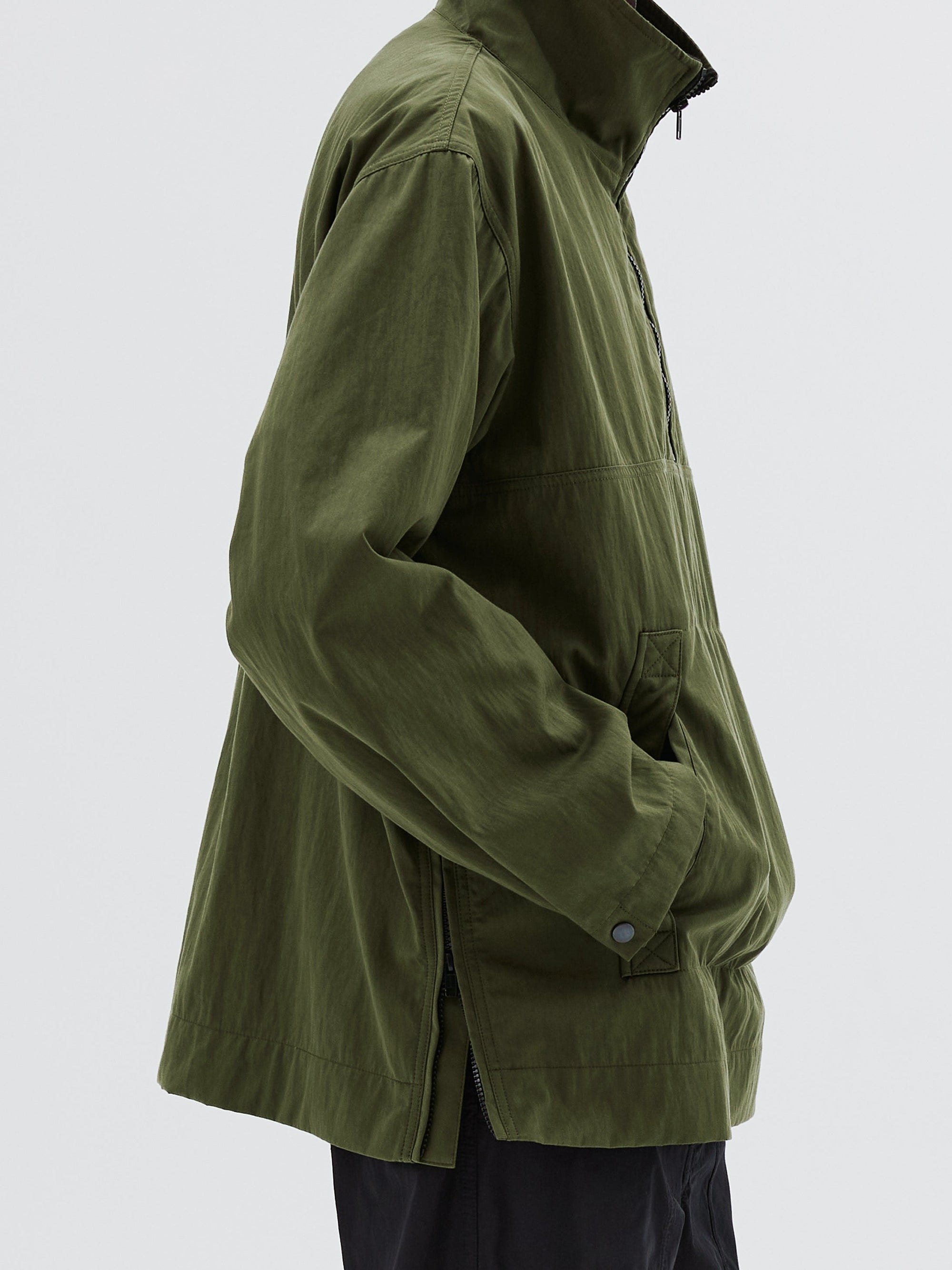 Veste déperlante à col montant - Green