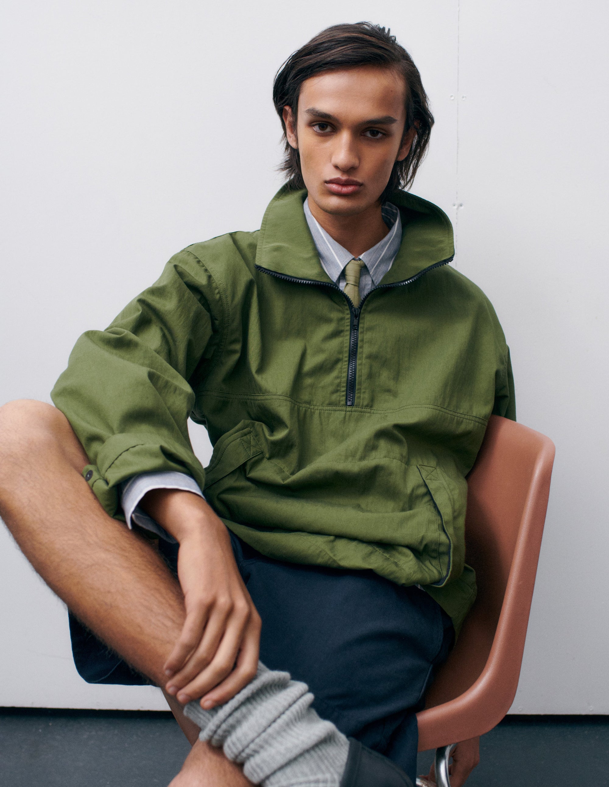 Anorak à col montant - Green