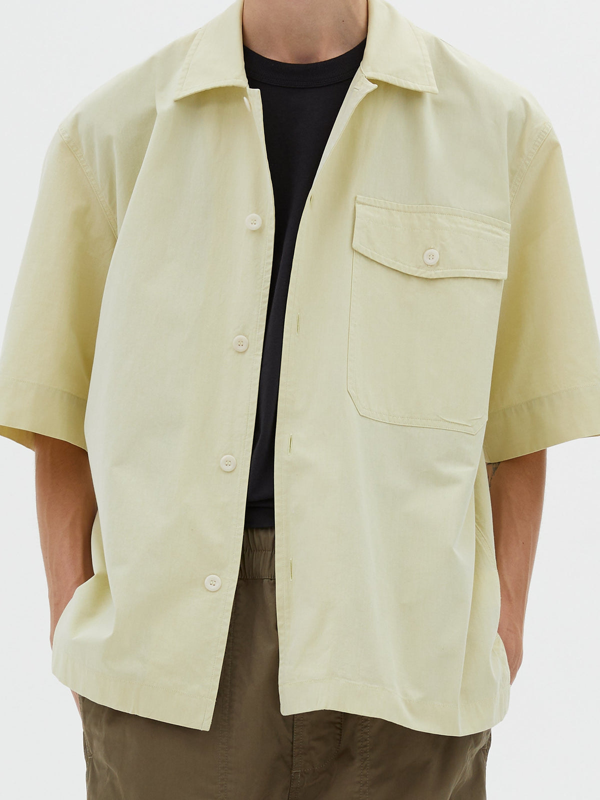 Chemise à manches courtes - Pale Yellow