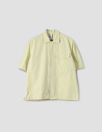 Chemise manches courtes à poche à rabat - Pale Yellow