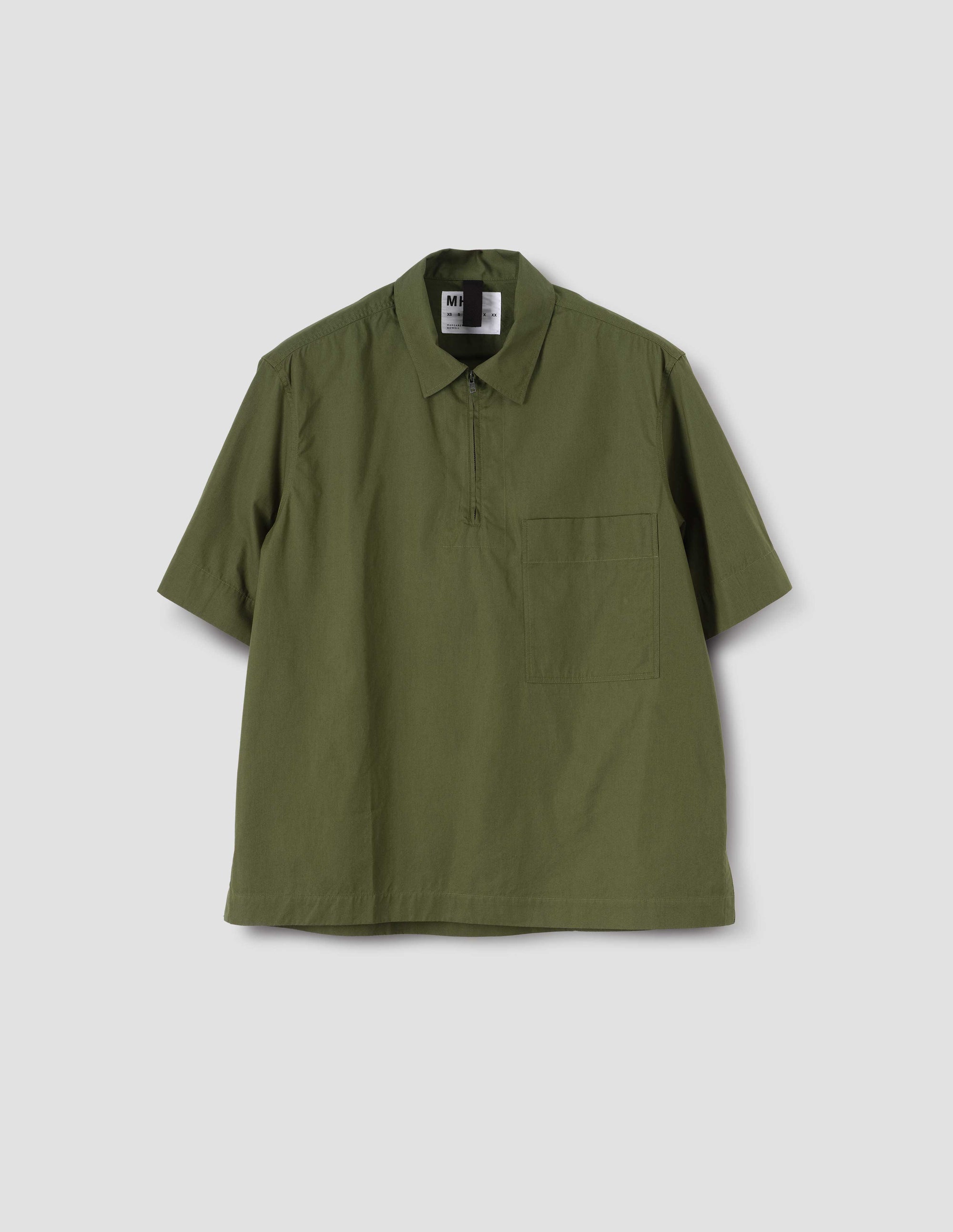 Chemise à enfiler demi-zip - Green