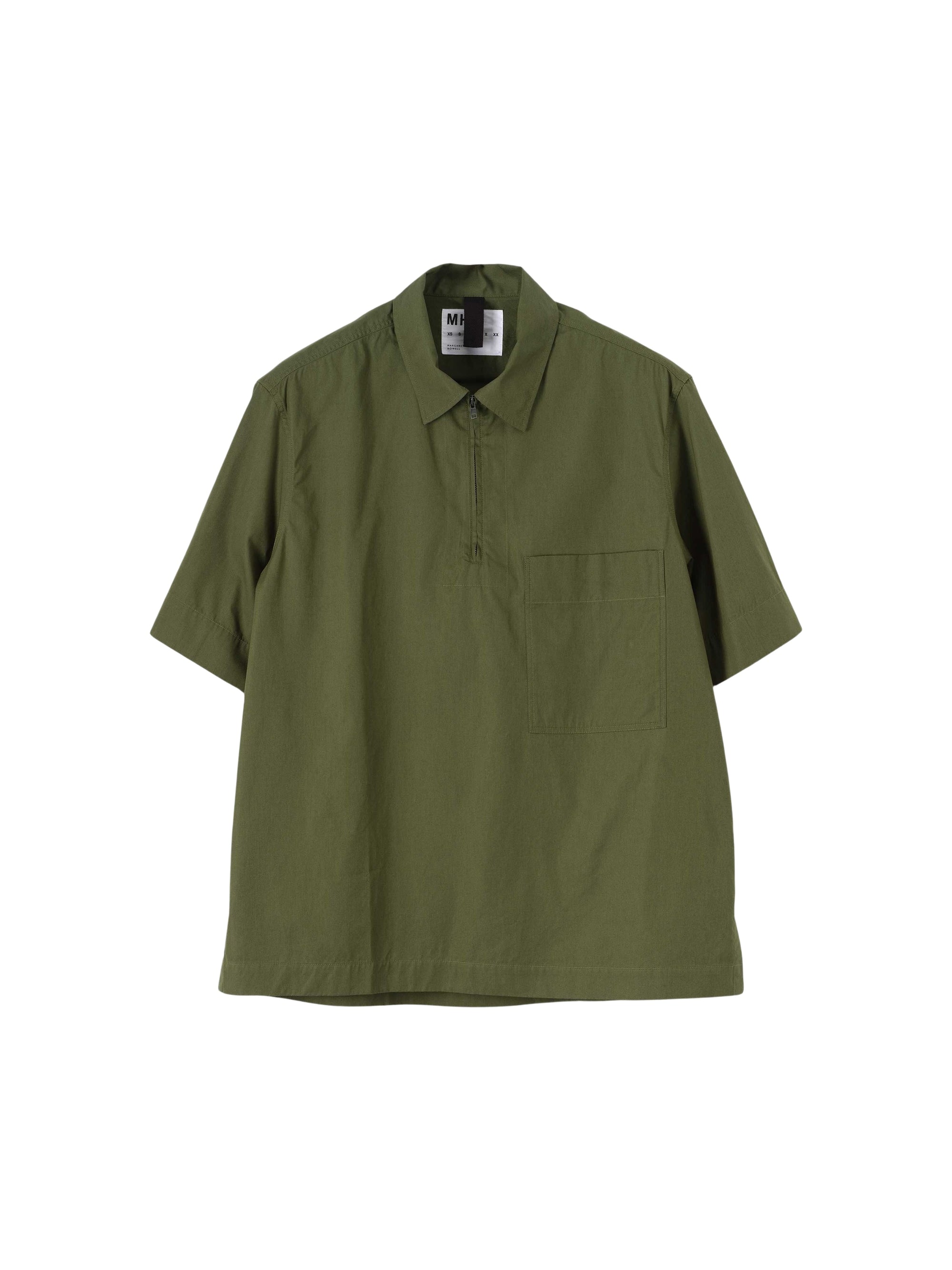 Chemise à enfiler à zip - Green