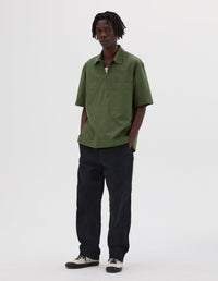 Chemise à enfiler demi-zip - Green