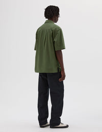 Chemise à enfiler demi-zip - Green