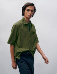 Chemise à enfiler demi-zip - Green