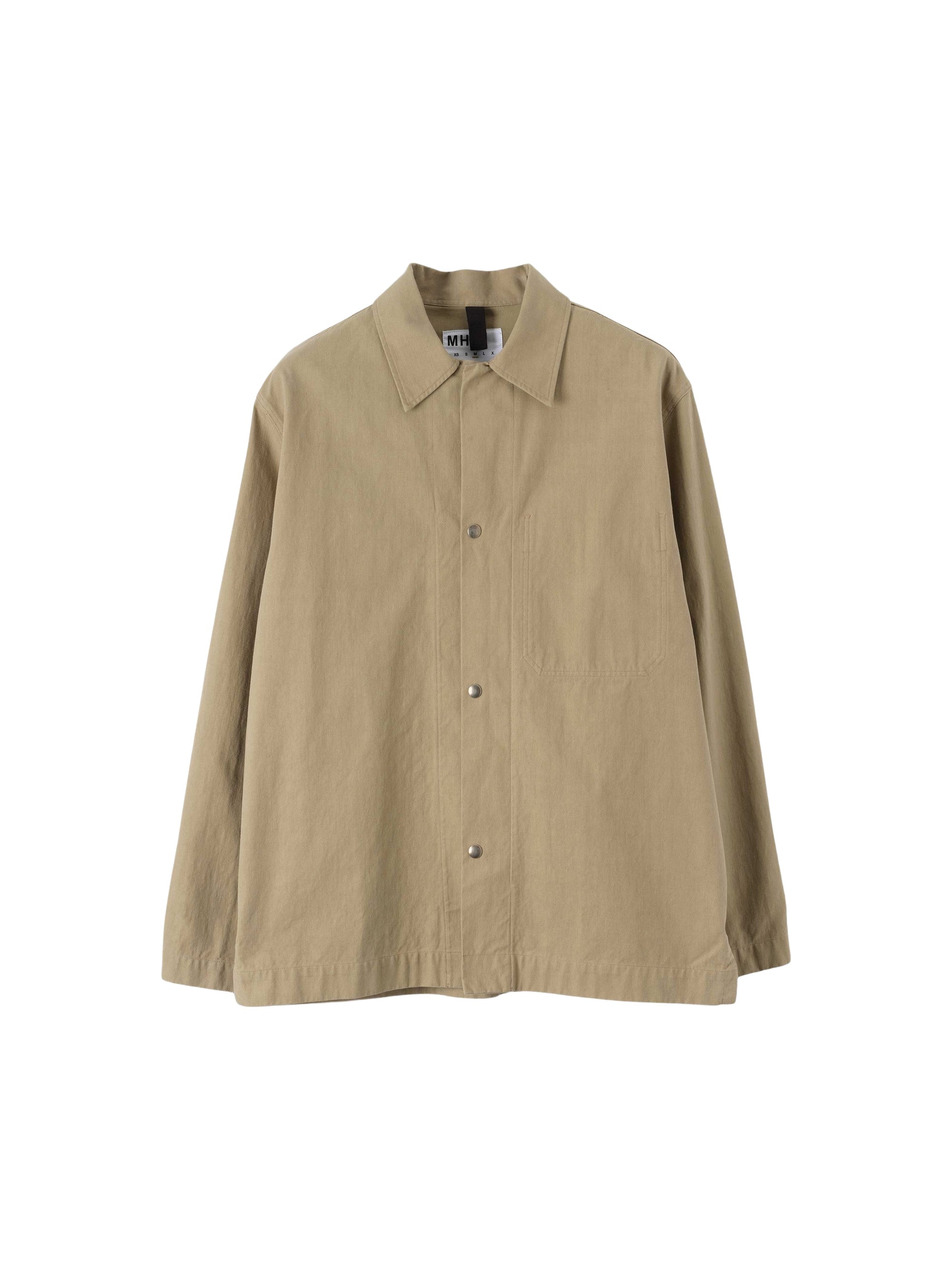 Chemise ample à boutons pressions - Beige