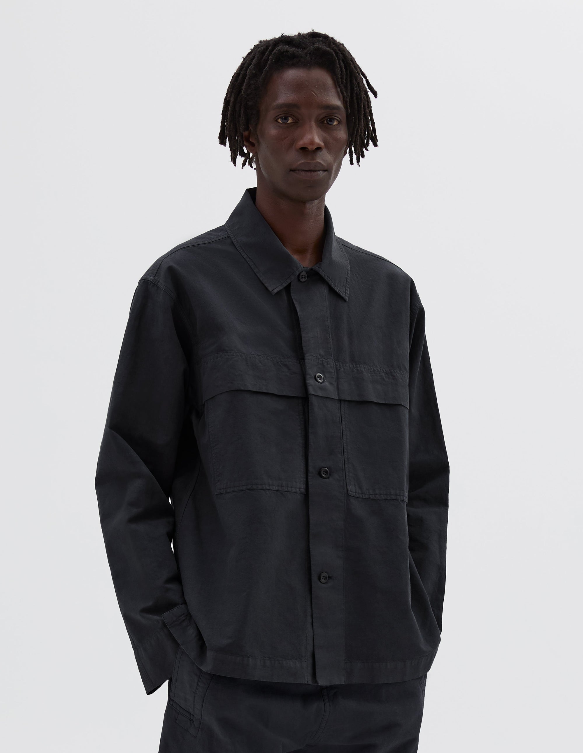 Chemise à rabat coupe-vent - Black & Gray