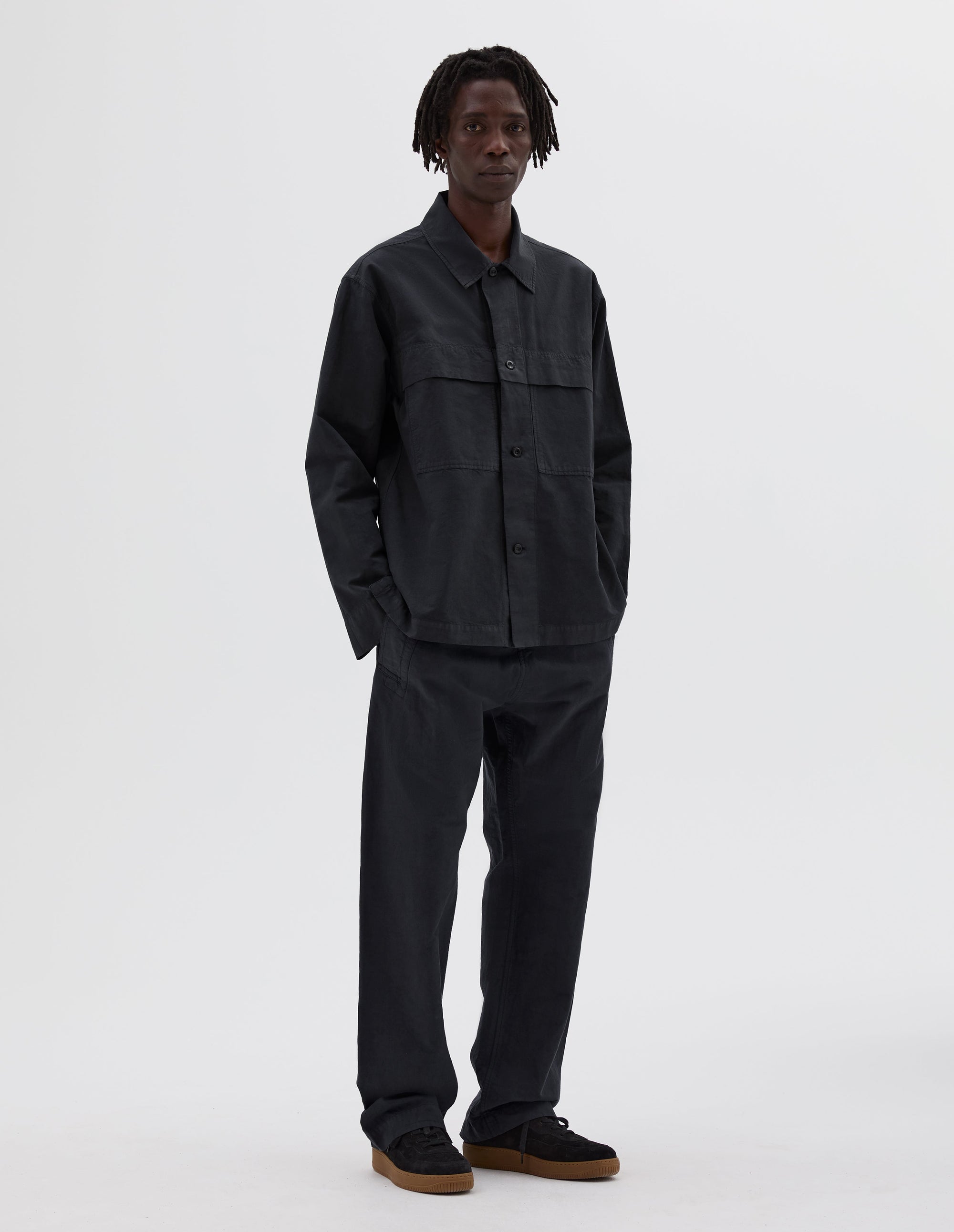 Chemise à rabat coupe-vent - Black & Gray