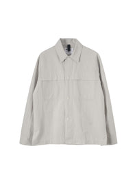Chemise oversize à poches - Beige & Grey