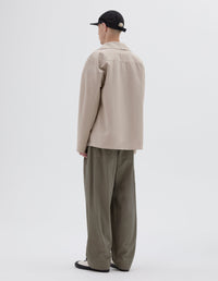 Chemise à rabat coupe-vent - Beige & Gray