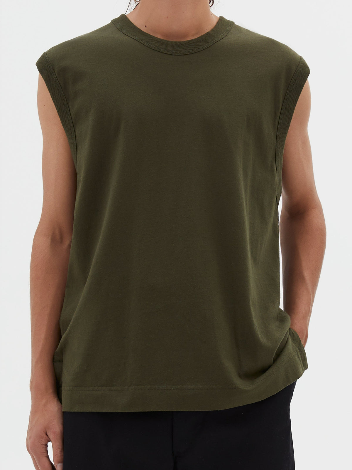 Loose-fitting tank top - Seaweed